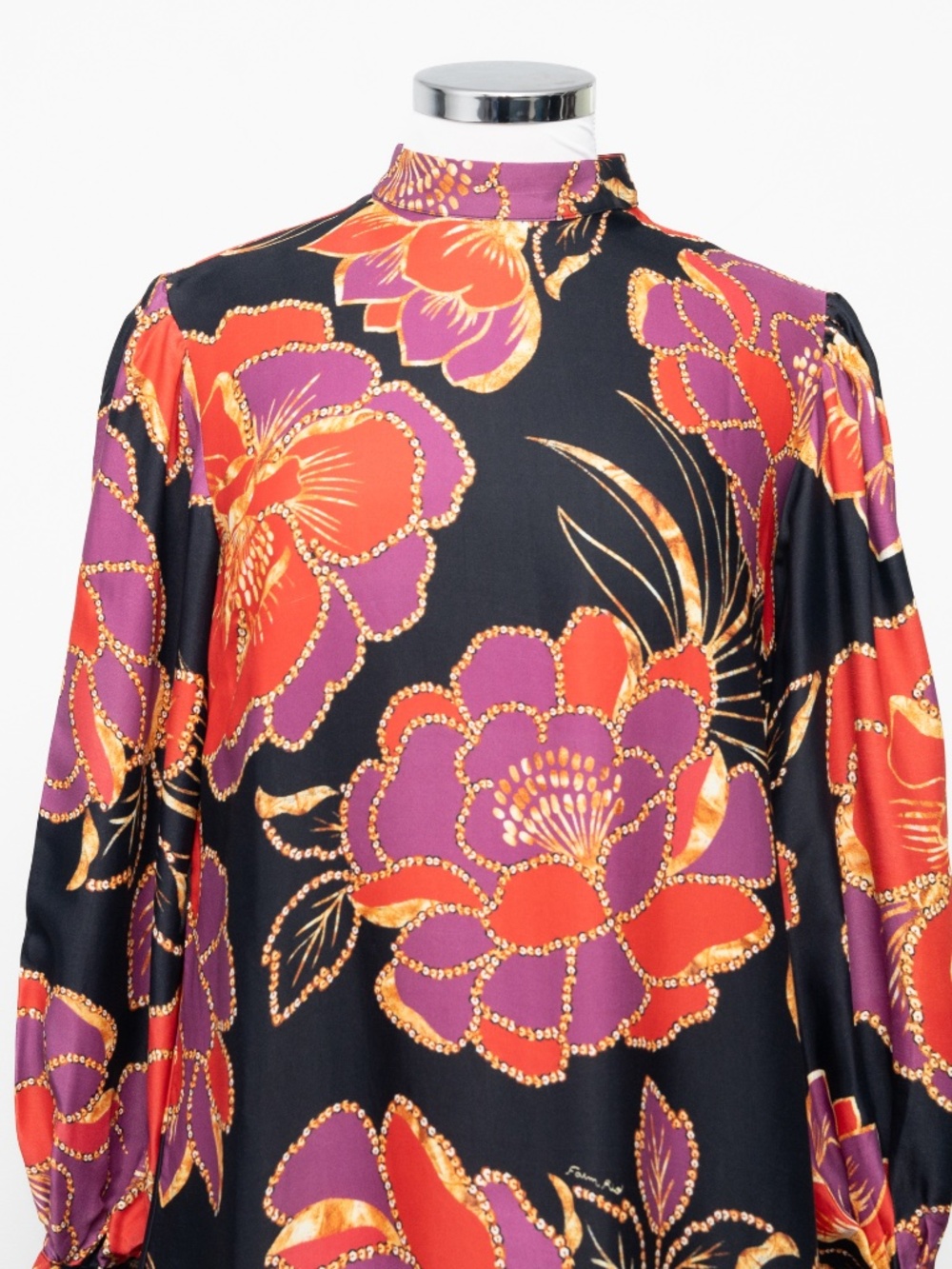 FARM Rio - Ruffled Floral-Print Crepe De Chine Mini Dress - Picture 9 of 11